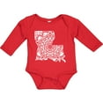 thumbnail image 3 of Inktastic Louisiana Silhouette Mandala Boys or Girls Long Sleeve Baby Bodysuit, 3 of 5