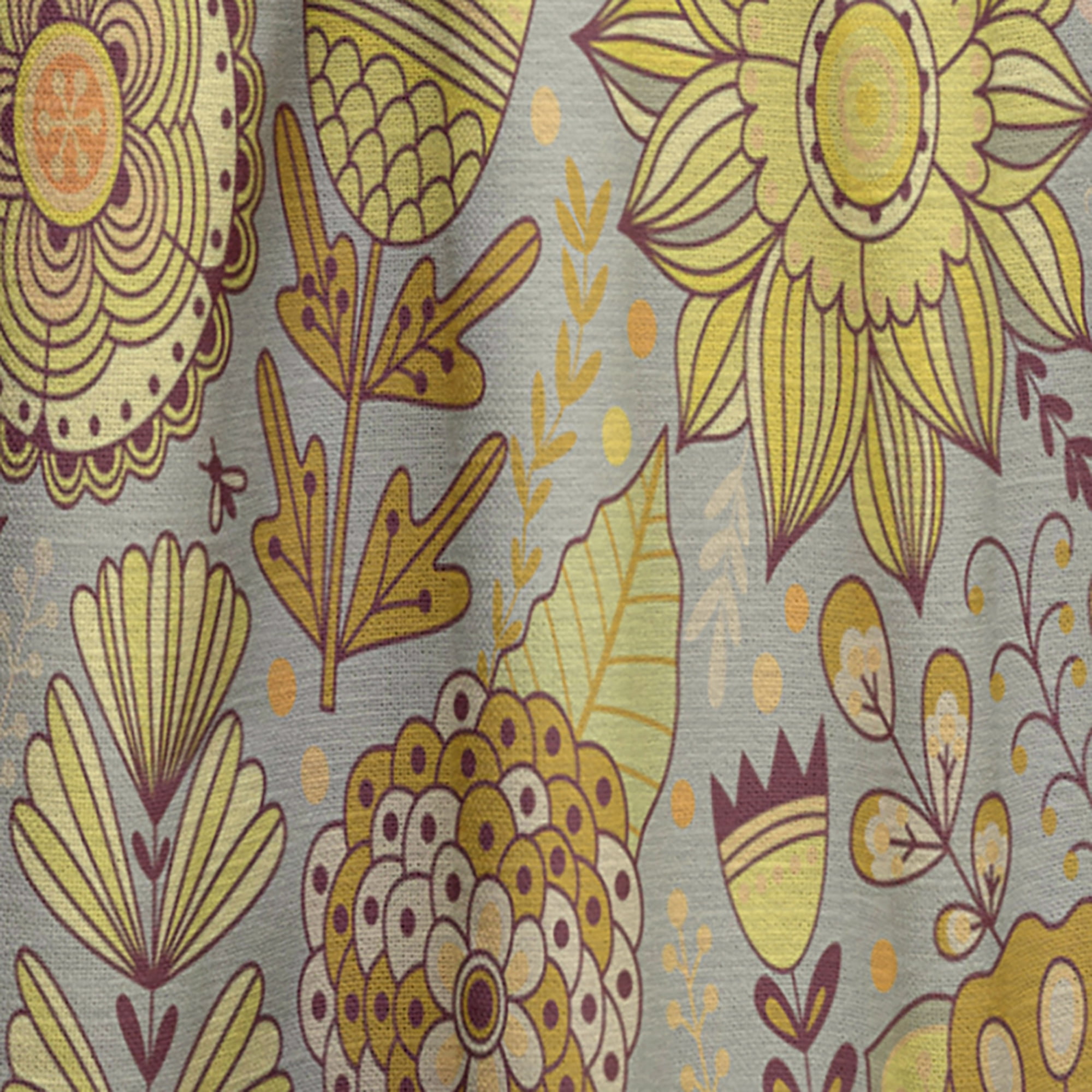 Designart 'Moods Yellow XXII' Modern & Contemporary Curtain Panel