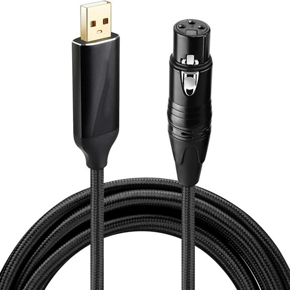 USB 3Pin Adapter Cable For Dynamic Condenser Microphones Studio Record Cord Long