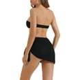 thumbnail image 3 of INSPIRAR CHIC Conjunto de Bikini de Anillo O para Mujeres de 3 Piezas con Parte Inferior Triangular y Cubierta de Parte Inferior Trajes de Baño Grande Negro, 3 of 5
