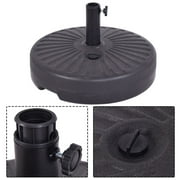 Costway 20'' Round 23L Water Filled Umbrella Base Stand Selffilled Patio Furniture Black