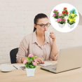 thumbnail image 2 of 5pcs Artificial Potted Flower Artificial Plant Bonsai Desktop Decoration, 2 of 3