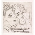 thumbnail image 2 of Ernst Ludwig Kirchner 15x16 Black Ornate Wood Framed Double Matted Museum Art Print Titled - The Hembuses (1931), 2 of 5