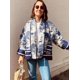 thumbnail image 2 of Chaqueta de algodón con doble bolsillo estampada para mujer, chaqueta de algodón de moda europea y americana para otoño e invierno, 2 of 5