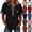 #303 Black, variant on Felirenzacia Women's Polo Shirt Quartered Button Front Denim Patchwork Collar Shirt Casual Cute Summer Tops Black,L