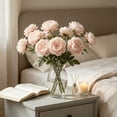 thumbnail image 4 of Artificial Ranunculus Flower Stems 8 Colors Realistic Fake Peony Bouquet For Home Wedding Party Table Centerpiece Vase Decor, 4 of 6