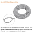 thumbnail image 4 of Cable Conexión UL1007 18AWG Trenzado Unique Bargains PVC Eléctrico Alambre Estañado Cobre 30 m/100 Pies Gris, 4 of 7