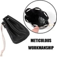thumbnail image 3 of ZHAOCHENG Cartera cero con cordón negro, bolso con cordón de cuero unisex cambio monedero pequeños objetos pequeñas joyas, 3 of 5