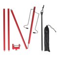 thumbnail image 1 of Camping Lantern Stand Portable Lightweight Outdoor Camping Aluminum Alloy Lamp Pole Light Hanging Stand Red, 1 of 5
