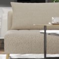 thumbnail image 3 of BizChair Convertible Tri-Fold Chair with Pillow - Multifunctional Adjustable Sleeper - Channel Stitching-Removable Legs - Cream Boucle, 3 of 13