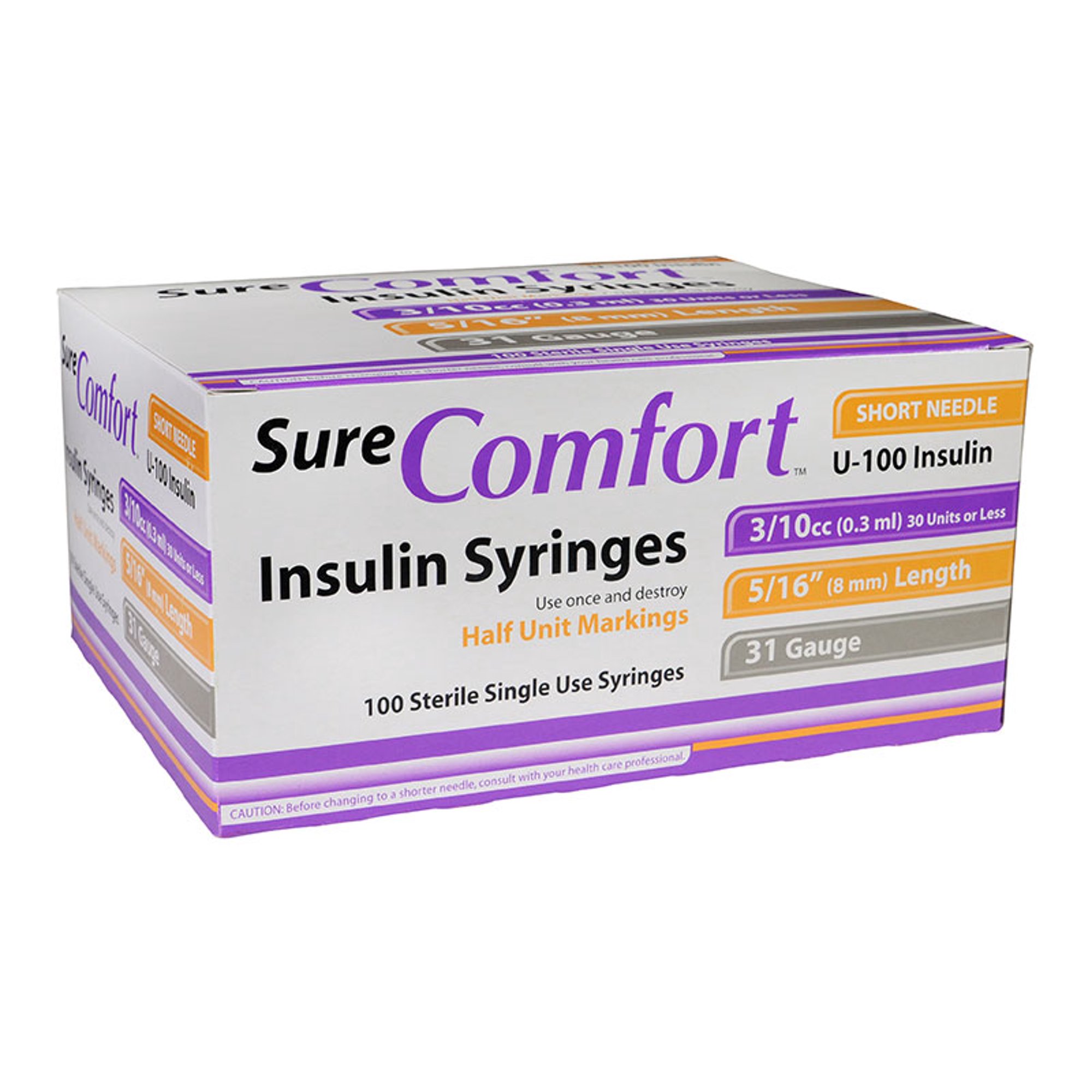 sure comfort insulin syringe