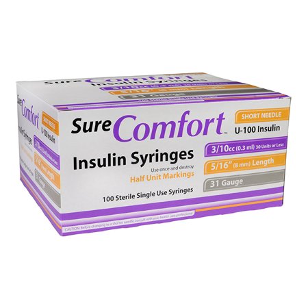 sure comfort insulin syringe