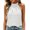 White, variant on Staron Women Bohemian Lace Crop Top Sleeveless High Neck Hollow Out Eyelet Embroidery Curved Hem Button Flowy Casual Beach Vacation Loose Tank Tops, Black S