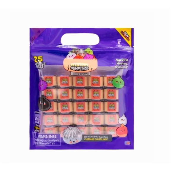 25 Pack of Extra Mini Squishies Dumplings Mystery Dumpling Squish for Halloween Goodie Bags Party Supplies