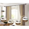 thumbnail image 4 of KAMANINA 2 Pack Curtain Rods for Windows 48 to 84 Inch, Antique Bronze Heavy Duty Curtain Rod Adjustable, 7/8 Inch Single Decorative Drapery Rods 32 to 86 Inch(2.6-7.1Ft), Netted Texture Finials, 4 of 8