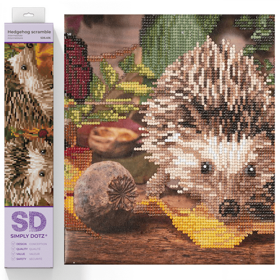 Diamond Dotz Hedgehog scramble Diamond Painting Kits for Adults - Diamond Art Kits a Relaxing Creative Craft Kit with Dotz Gems 9.8x24.4