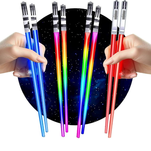 Reusable light up chopsticks for sushi lovers