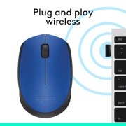 Logitech M170 Wireless Mouse for PC, Mac, Laptop, 2.4 GHz with USB Mini Receiver, Ambidextrous, Blue