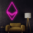 thumbnail image 4 of C-craft Abstract Line Ethereum Neon Sign Minimalist Decor Bedroom Wall Decor House Decor Gift, 4 of 5
