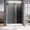 matteblack, variant on UKS04-50-55 Inch x 80 Inch Sliding Frameless Shower Door, 3/8" Tempered Glass with Easy-Cleaning Coating, Stainless Steel Rollers & SGCC-Certified Stability