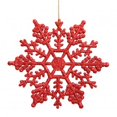 thumbnail image 1 of Flocon de Neige Scintillant Rouge de 8 Po Boîte de 12 PVC, 1 of 1