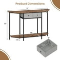 thumbnail image 3 of Costway 51" Console Table with 2 Drawers Open Storage Shelf 2-Tier Entryway Table, 3 of 10