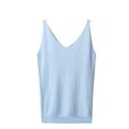 thumbnail image 2 of Xysaqa Tank Tops for Womens Summer Sleeveless V Neck Sweater Vests Knit Casual Loose Camisole Shirts Blouses, 2 of 5