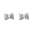 thumbnail image 4 of Unique Bargains 1 Pair Shoelace Charms Fashionable Bow Fashion Shoe Accessories Silver Tone, 4 of 5