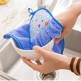 thumbnail image 5 of Hanging Kitchen Towel Cartoon Pure Cotton Thick Coral Fleece dish washing Cloth, 5 of 6