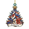thumbnail image 2 of 250th Anniversary Christmas Ornament,Patriotic 2D Acrylic Keepsake for Christmas Tree,Car,Home Wall Commemorative Holiday Decoration(A), 2 of 6