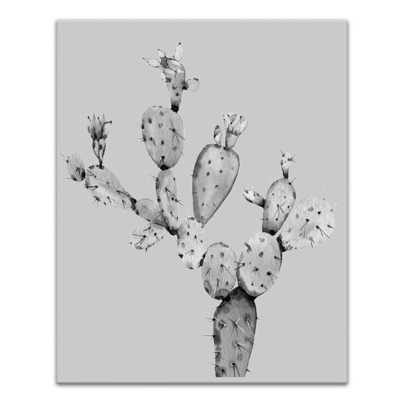 Creative Products Black White Cactus 16 x 20 Canvas Wall Art