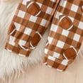 thumbnail image 6 of VNKIDY Boys Outfits Baby Kids Football Prints 3 Piece Outfit Long Sleeve Crewneck Bodysuit Elastic Waisted Suspenders Pants Matching Hat Set For Daily Wear Leisure Outfits, 6 of 9