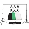 thumbnail image 1 of Amdohai Kiboule Studio Photography Backdrop Kit with 2 * 3m/6.6 * 10ft Metal Stand, 1 of 9