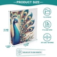 thumbnail image 5 of A Peacock 3 Ring Binders 1.5 inch Hardcover File Folders with Interior Pockets A4 Size Organizer for School Office Hospital, 5 of 8