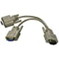 thumbnail image 3 of VGA Y Splitter Cable, One HD15 VGA to Two HD15 VGA Female Connectors on Monitor Y Cable, 28 AWG Single Shielded VGA Splitter Cord, Beige, 8 Inch, CableWholesale, 3 of 4
