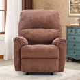 thumbnail image 4 of Bonzy Home Rocker Recliner Chair for Adults – Manual Reclining & 30° Rocking, Overstuffed Backrest & Armrests, Soft Fabric Seat for Living Room & Bedroom, 4 of 7