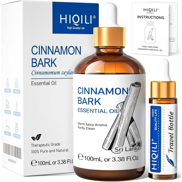 czcpp-100 ML Cinnamon Essential Oil, for Skin, Spray, Diffuser, 100% Pure, Natural - 3.38 Fl Oz