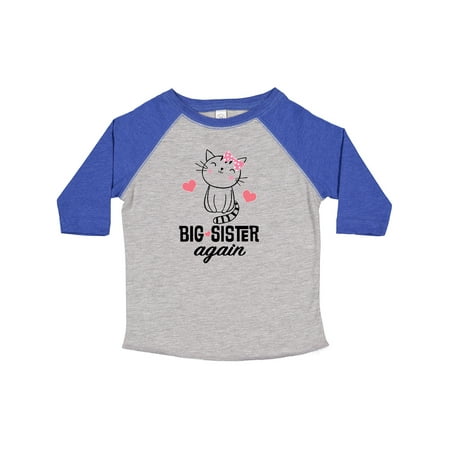 

Inktastic Big Sister Again Announcement Gift Toddler Toddler Girl T-Shirt