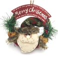 thumbnail image 1 of Corona decorativa para puerta, corona para puerta de Papá Noel, corona navideña para puerta de entrada, utilizada para puerta, ventana, decoración de accesorios para fiesta navideña 22 x 22 x 4 cm, 1 of 6