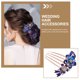 thumbnail image 5 of Peineta para novia, tocado de novia, accesorios para el cabello de novia con flores, 5 of 6
