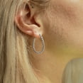 thumbnail image 2 of Alexcraft Twist Earrings | 14K Gold Plated Twisted Hoop Earrings Thick Silver Huggie Hoop Earrings for Women - Chunky Hypoallergenic Earrings for Gift, 2 of 6