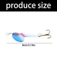thumbnail image 5 of 5Pcs Trouts Fishing Spoons Lures Fishing Spinner Hard Baits with Treble Hook, 5 of 8