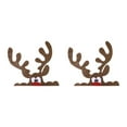 thumbnail image 3 of Transemion Festive Décor Christmas Window Sticker With Adorable Cute Cloth Christmas Window Stickers Door Decal Big elk antlers 2Set, 3 of 6