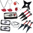 thumbnail image 2 of Naruto Kunai Rings Headbands Necklace Shuriken Toy Anime Figure Akatsuki Itachi Cosplay Action Props Accessories Kids Boy Gift Gao Jinjia LED, 2 of 2