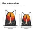 thumbnail image 2 of Fuzoiu Retro Space Rocket Launch Print Drawstring Backpack for Gym, Travel, Yoga,Sports Sackpack String Bag for Women Men-Small, 2 of 6