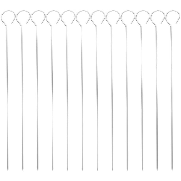 25 uds brochetas de pato asado brochetas de acero inoxidable brochetas de carne asada brochetas de barbacoa para acampar