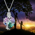 thumbnail image 4 of Tree of Life Heart Urn Necklace for Men Women Heart Cremation Jewelry with Birthstone Crystal Memorial Keepsake Jewelry Gifts for Human Adult Ashes, 4 of 8