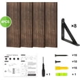 thumbnail image 5 of Wall Shelves Floating Shelves for Wall Bedroom Bathroom Living Room Kitchen Storage and Decor(Brown, Set of 3, 16.5 Inch), 5 of 8