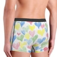 thumbnail image 5 of Balery Hand Drawn Colored Hearts Men's Boxer Briefs, Soft and Breathable Cotton Underwear with nylon Waistband-XX-Large, 5 of 9