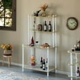 thumbnail image 3 of Set of 2 Pieces, Bartender Serving Display Station, Bar Console Working Counter with Open Shelves, Bar Console Island, 3 of 9